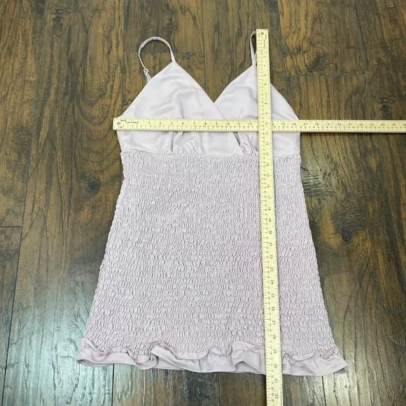 Superdown Dress XL Purple Natalia Smocked Bodice Mini Revolve Women's NWT - Picture 10 of 14